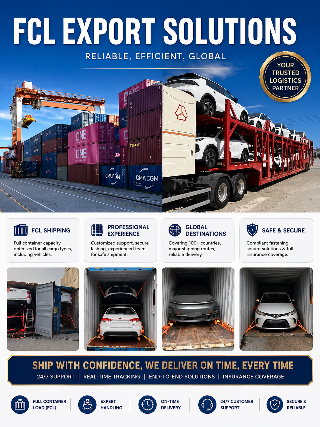 FCL export solutions — reliable, efficient, global container shipping